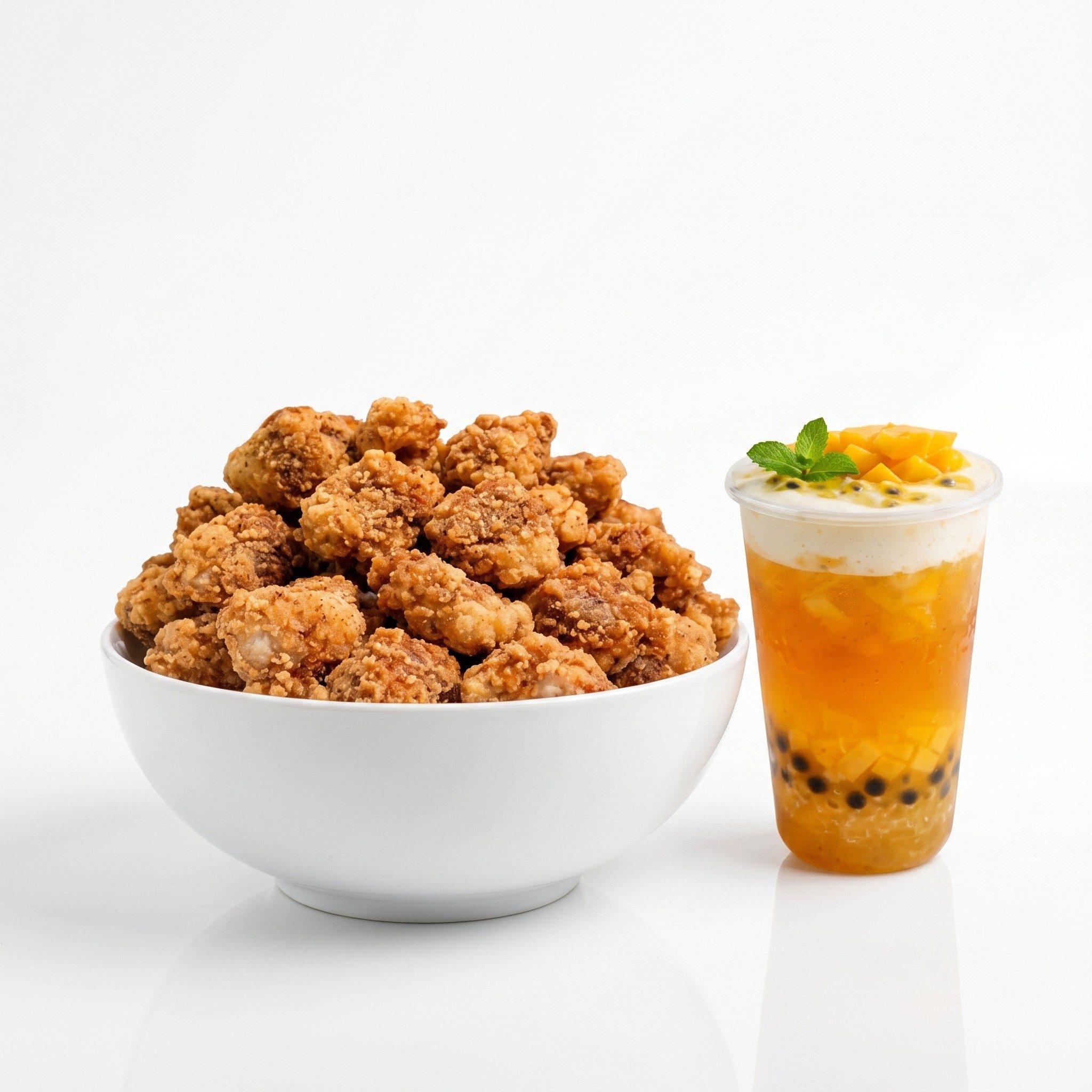 Chicken Nuggets and Boba Tea.