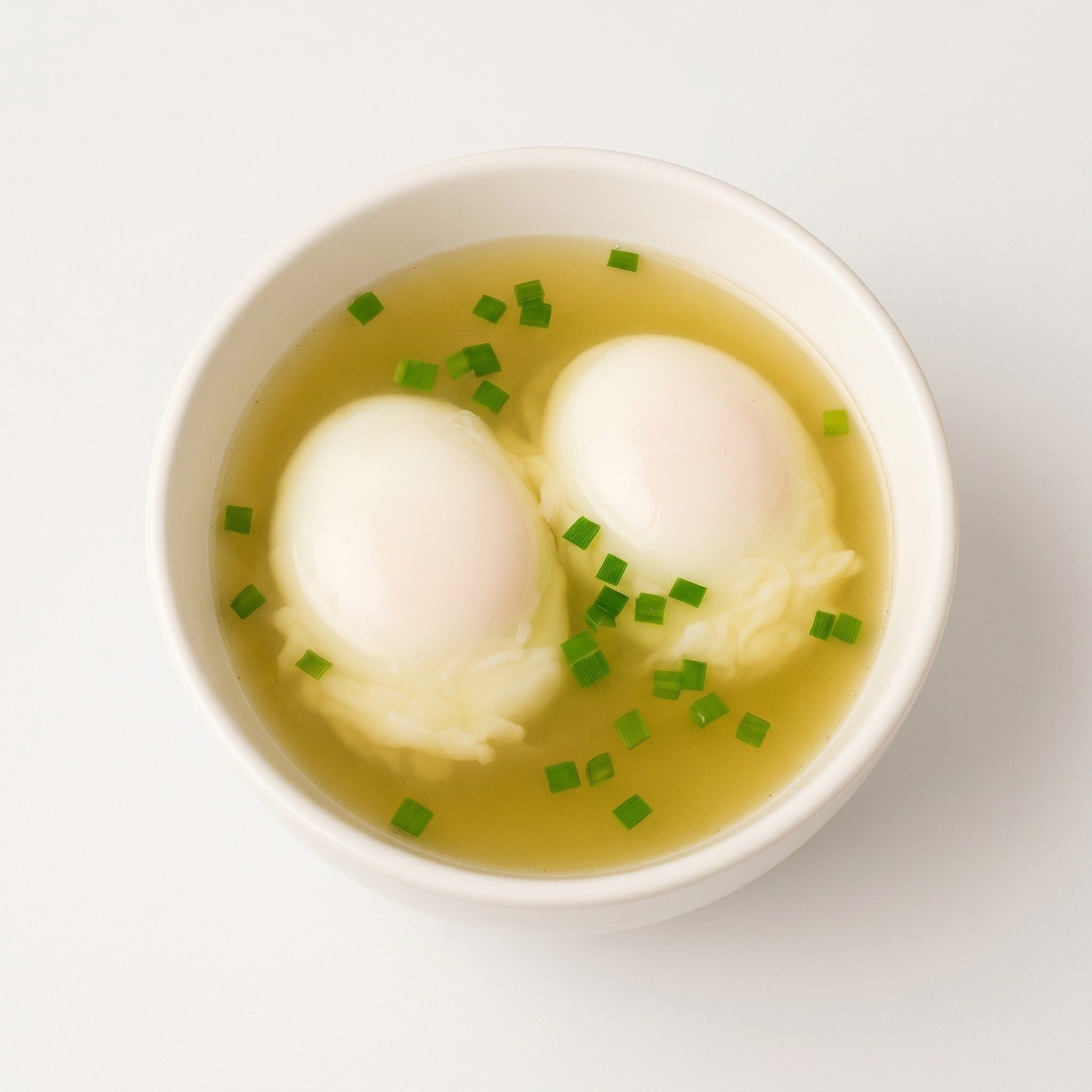 Two Pasteurized Eggs with Soup / Chén Trứng Chần Lòng Đào.