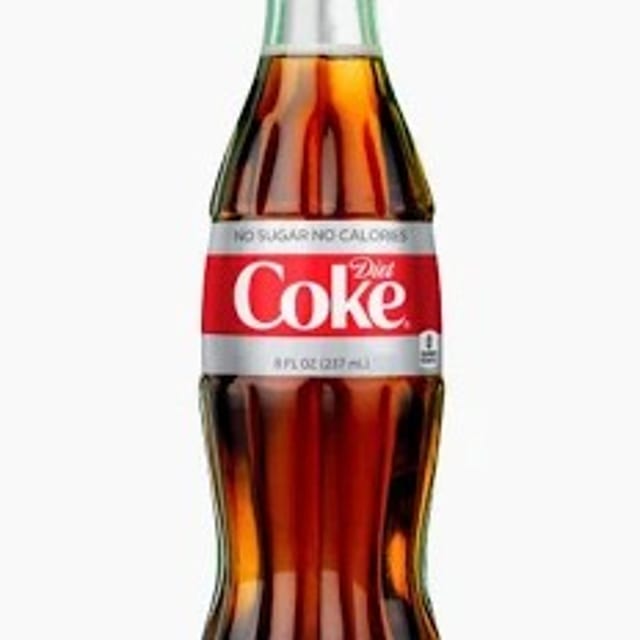 Glass Bottle Diet Coke.