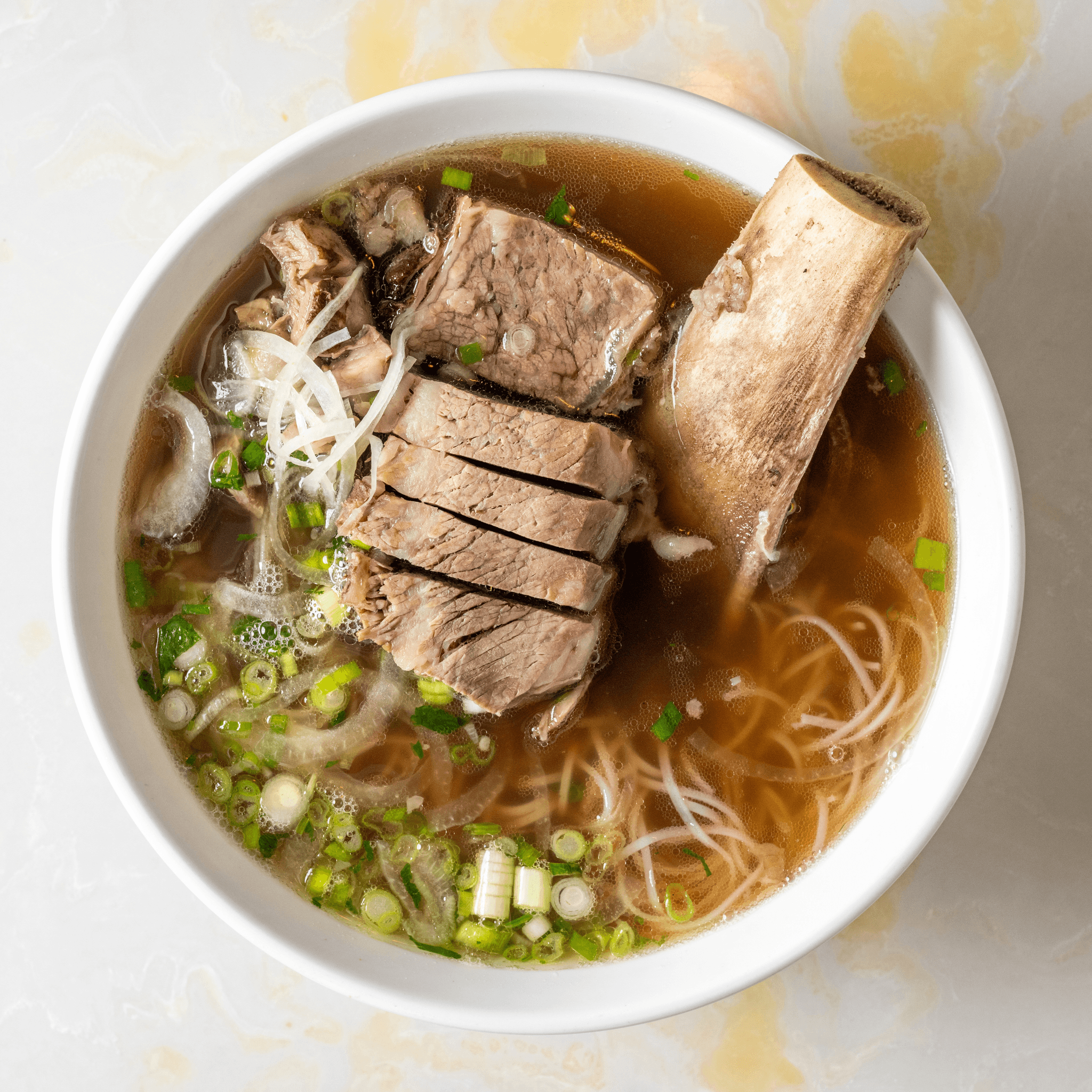 P4. Beef Short Ribs Pho / Phở Sườn Bò.
