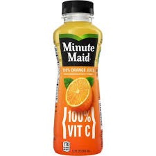 Minute Maid Orange Juice Bottle.