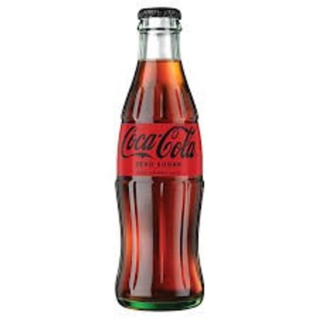 Glass Bottle Coke Zero.